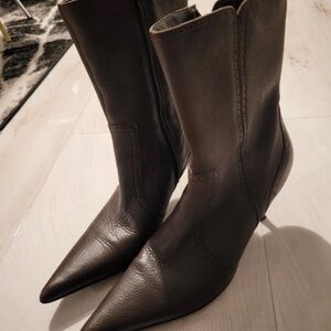 Chic Dark Brown Women's Heeled Boots